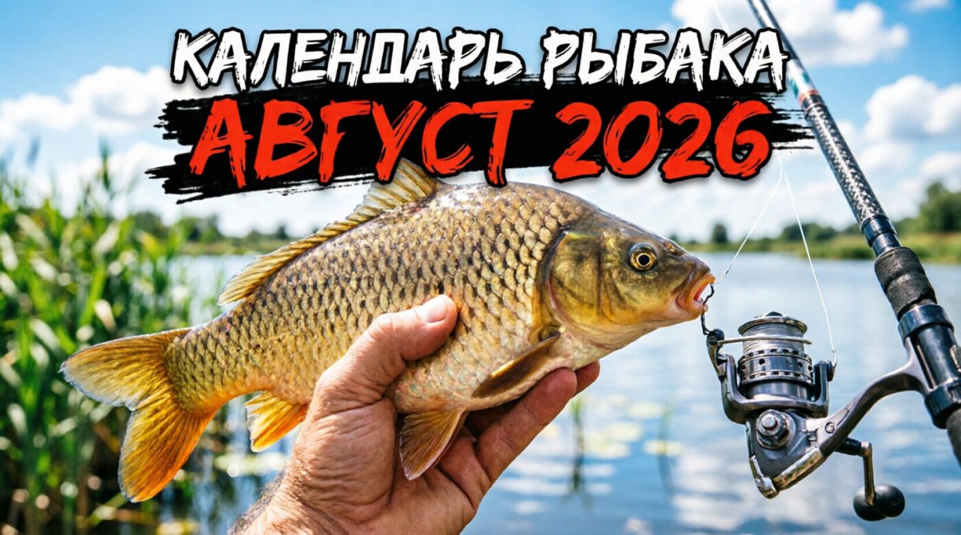 Календарь рыбака на август 2026 года, ловля рыбы на закате